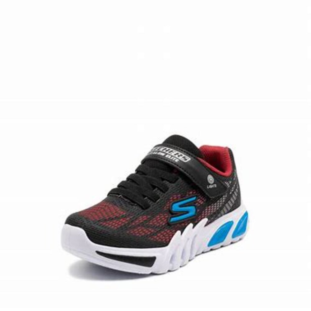Size 5 Youth Skechers Black and Red Athletic Sneakers